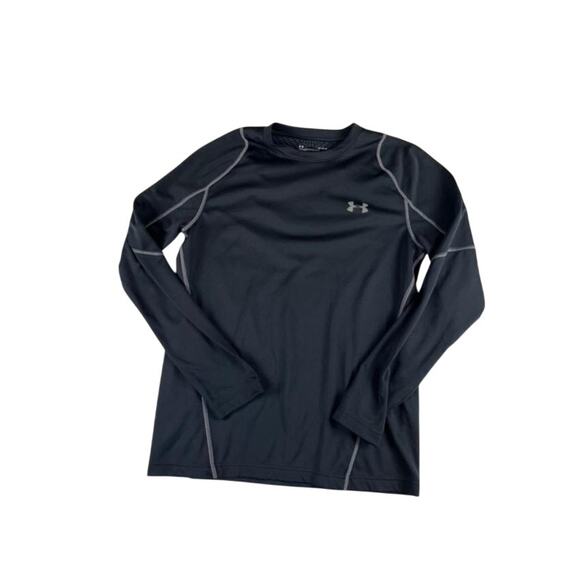 Under Armour ColdGear Fitted Shirt Large Black Long Sleeve Performance - Picture 1 of 6